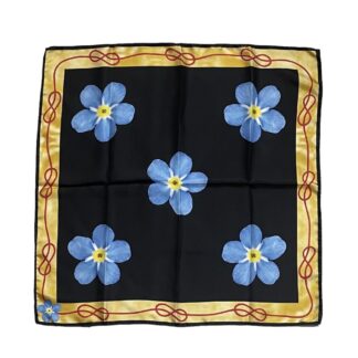Foulard donna 100% seta Myosotis Nuovo Articolo Made in Italy