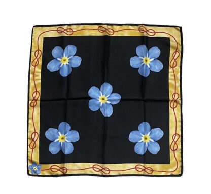Foulard donna 100% seta Myosotis Nuovo Articolo Made in Italy
