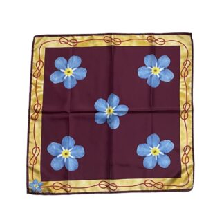 Foulard donna 100% seta Myosotis Nuovo Articolo Made in Italy