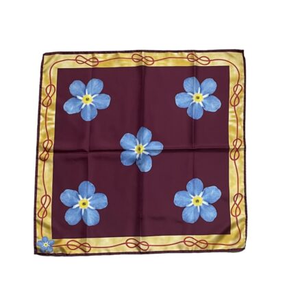 Foulard donna 100% seta Myosotis Nuovo Articolo Made in Italy